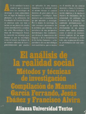 El analisis de la realidad social. Metodos y tecnicas de investigacion